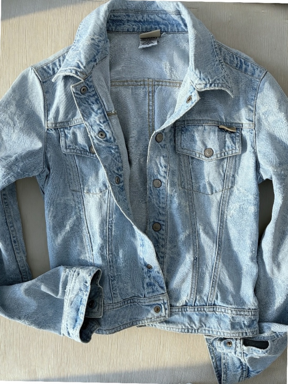 Vintage Versace Jeans Couture Distressed Denim Jacket Small
